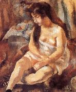 Jules Pascin Seated portrait of maiden china oil painting artist
